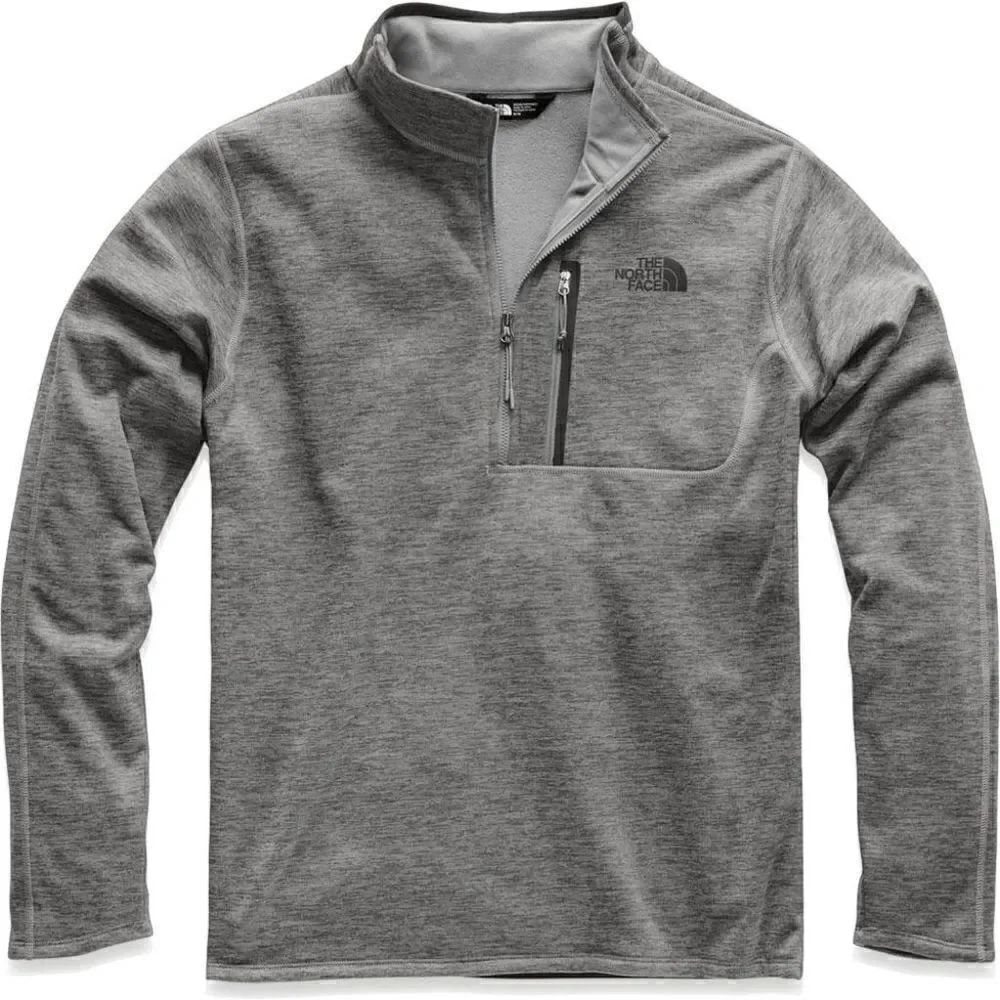 Like New North Face Canyonlands Flashdry Gray Black Panel ½-Zip Pullover